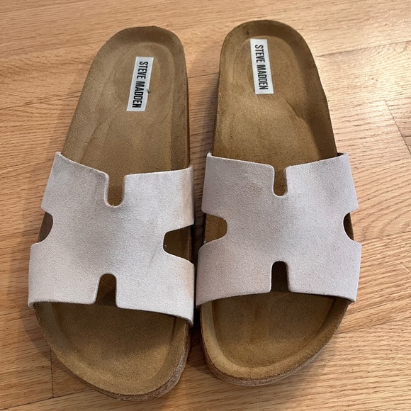 Steve Madden Womens Size 10 Hansley Taupe Suede Sandal, never worn - Picture 3 of 7